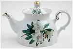 White Rhododendron Teapot and Mug